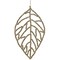 Allstate Beaded Leaf Christmas Ornament - 5.5" - Amber and Gold